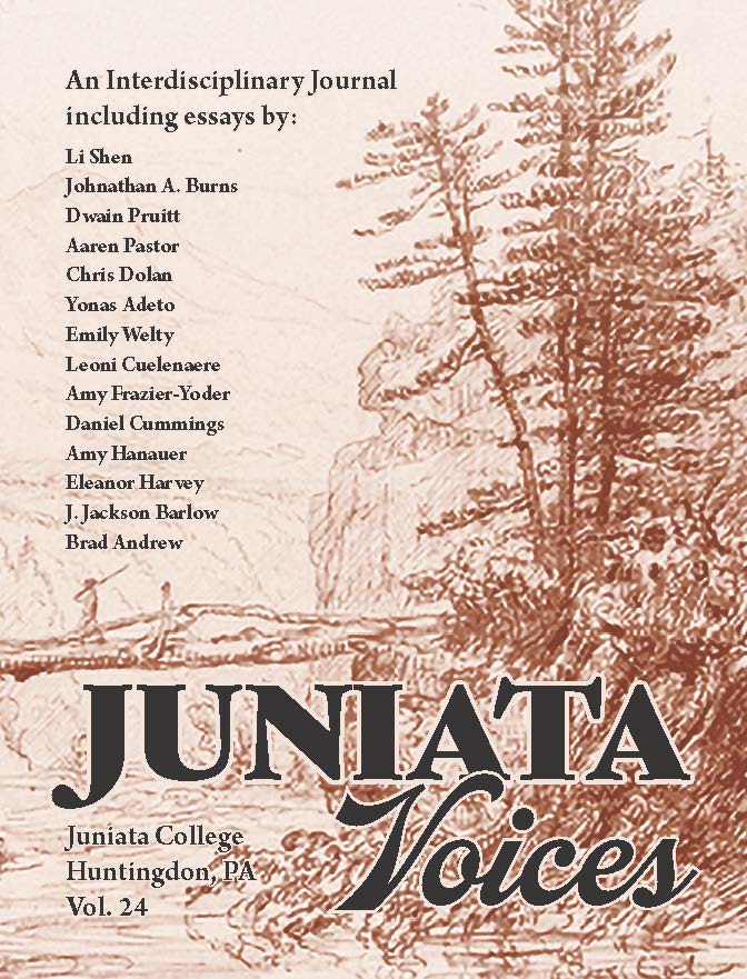Juniata voices cover featuring The Headwaters sketch by Thomas Cole